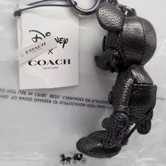 Coach/Mickey Mouse, leather keychain excellent condition - Picture 3 of 5